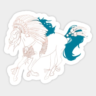 Skull war horse colour 2 Sticker